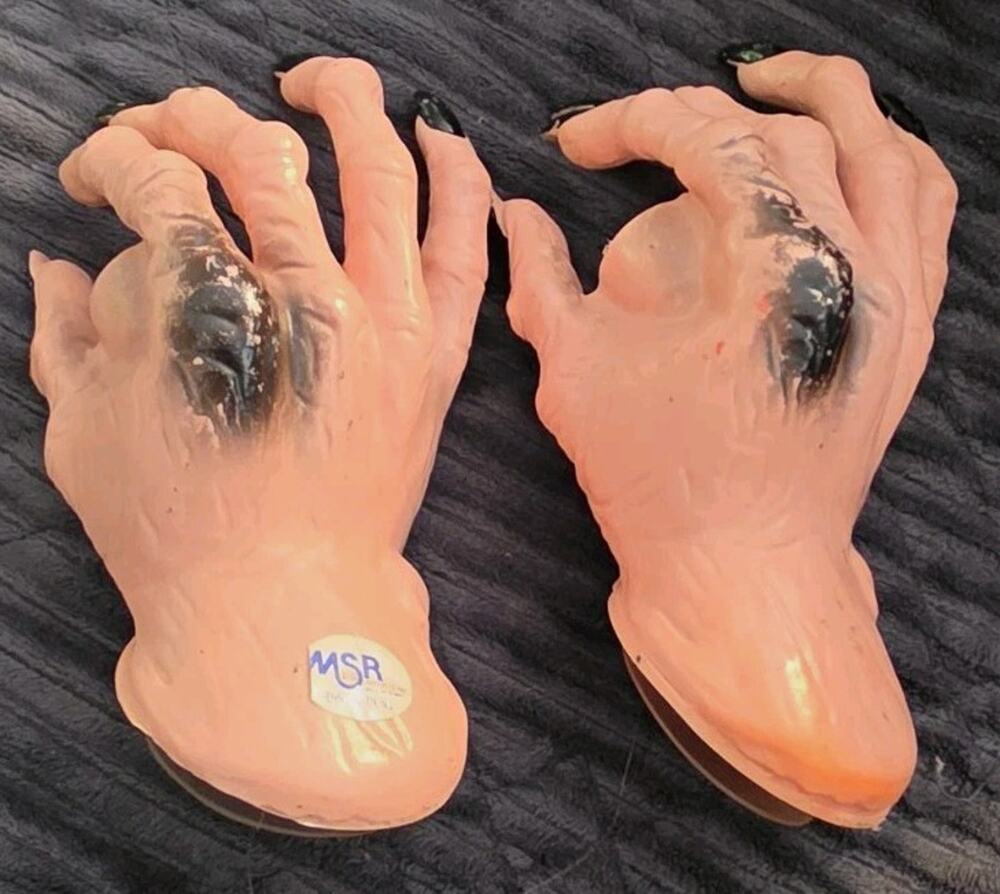 Vintage MSR Imports Halloween Witch Hand Candle Holders – Pair – Made in Japan